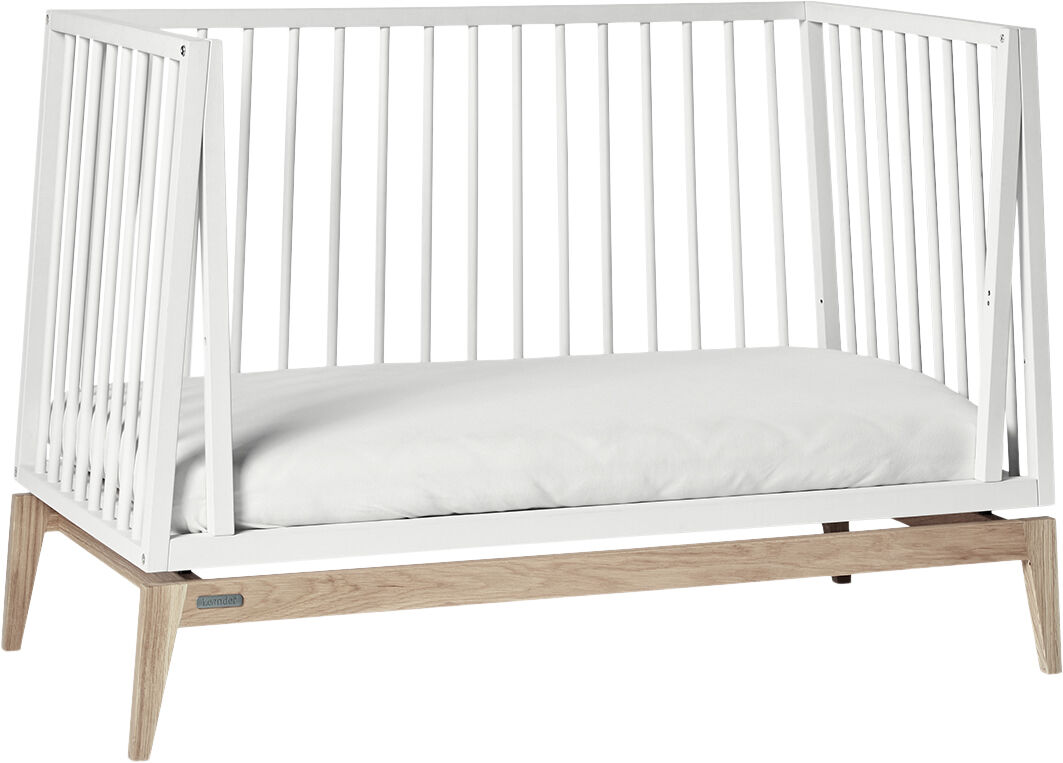 Luna babyseng, 120x60 cm, Hvid/Eg U. madras