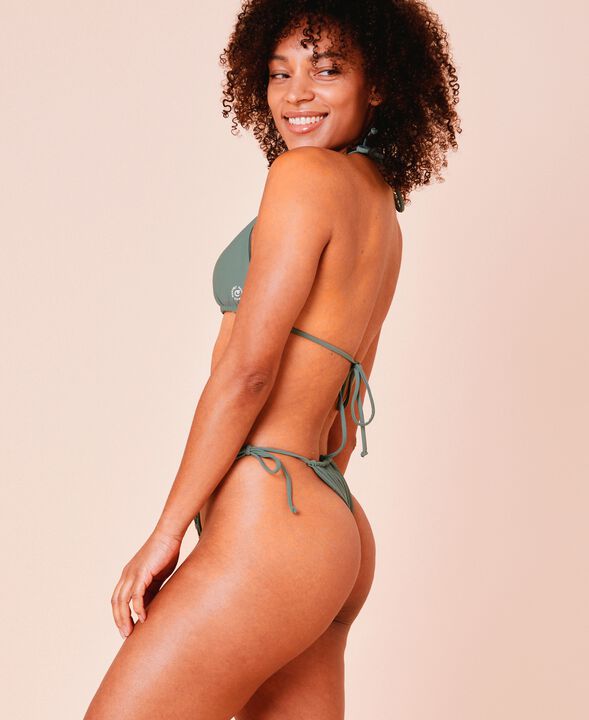 Uluwatu padded triangle bikini top - Army