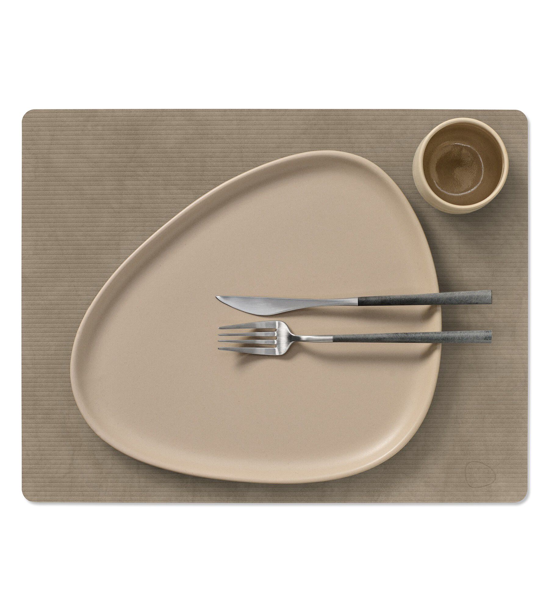 Table Mat Square L Corduroy Nomad Grey