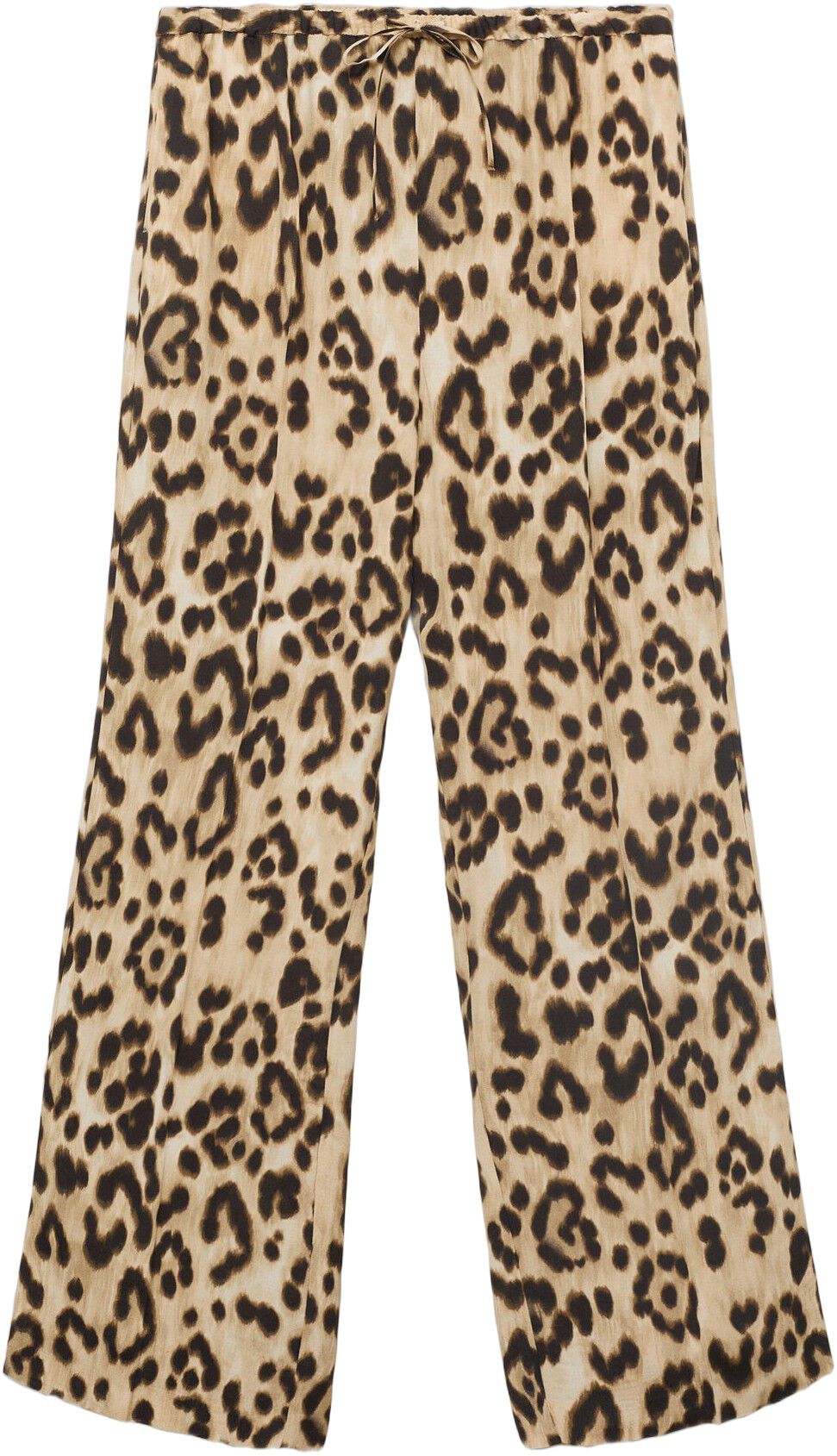 Fluid animal- print trousers