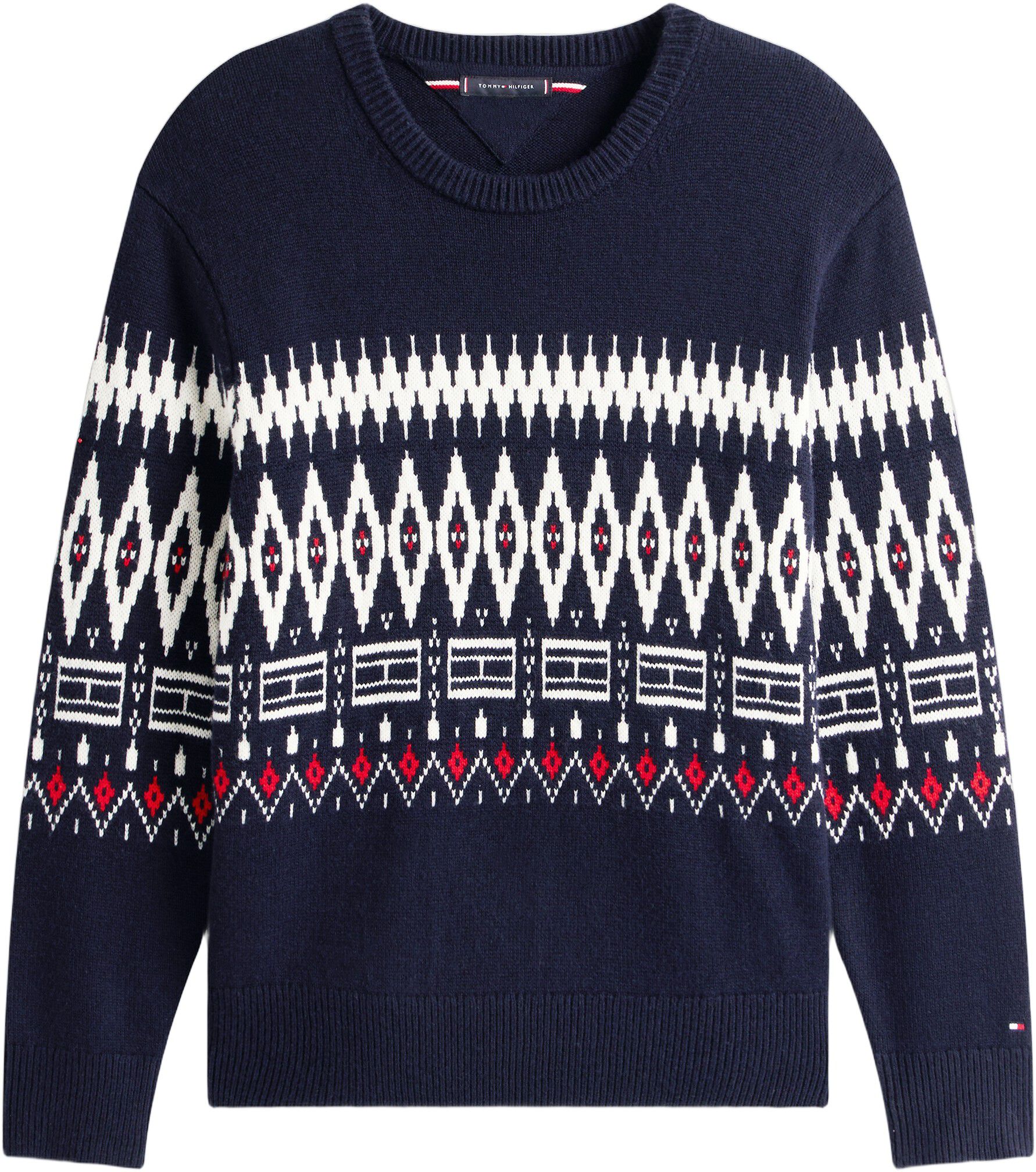 PLACED FAIRISLE WOOL BLEND CREW