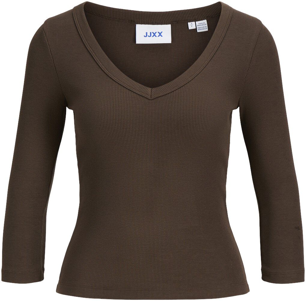 Jxfifi Str 3/4 V-Neck Rib Top Jrs