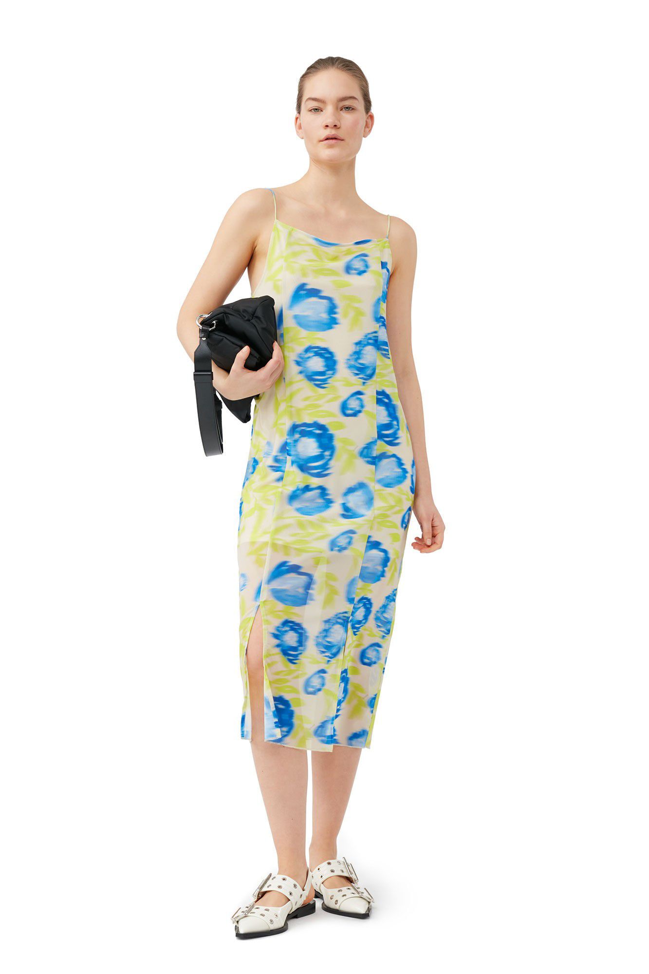 Printed Mesh Slipkjole