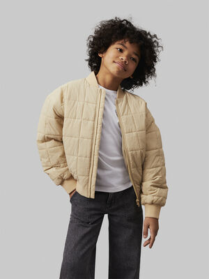 QUILTED ZIPPED BOMBER