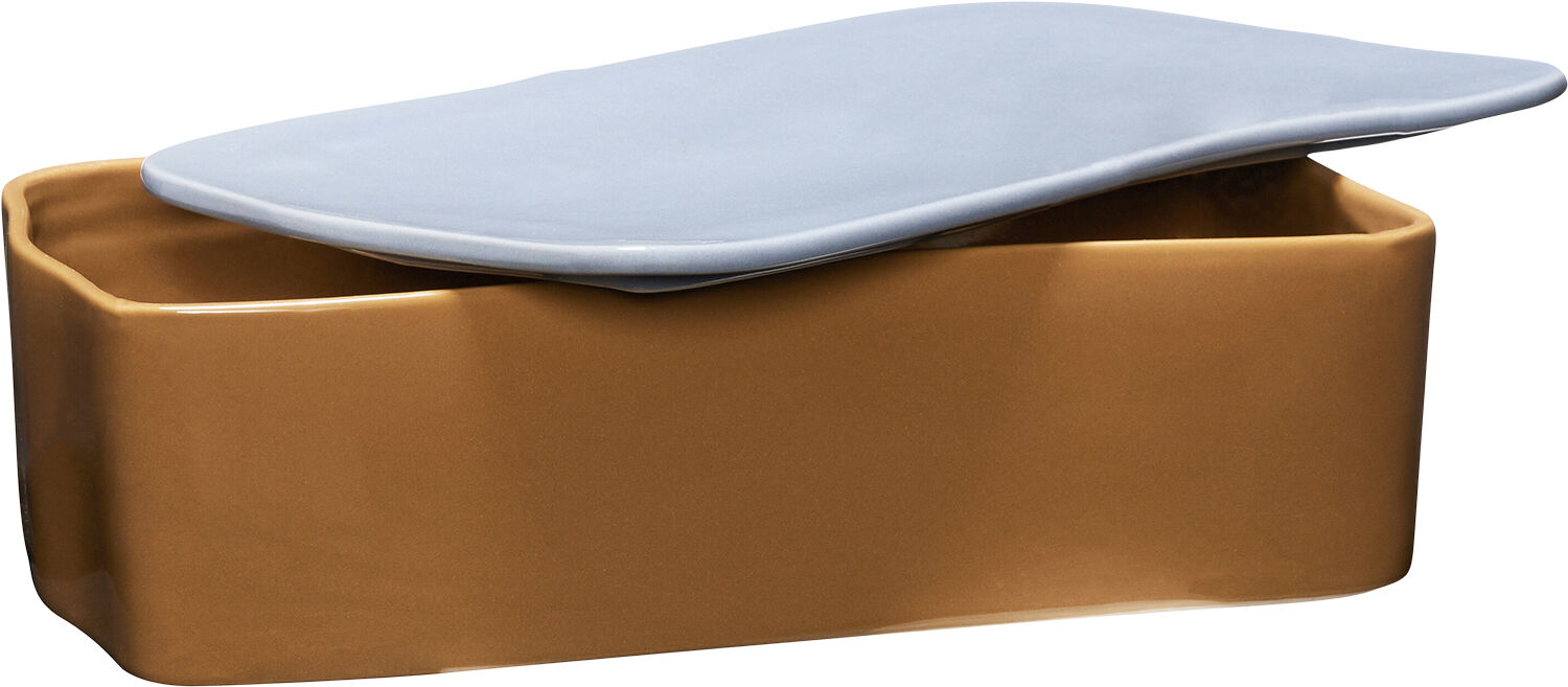 Amare Skrivebordsordner Large Brun/Lysebl&aring;