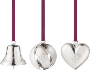 CC 2025 GIFT SET BELL BALL HEART 3 PCS PALLADIUM BRASS