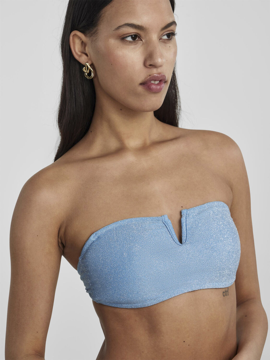 PCBLING BIKINI BANDEAU TOP LUREX SW