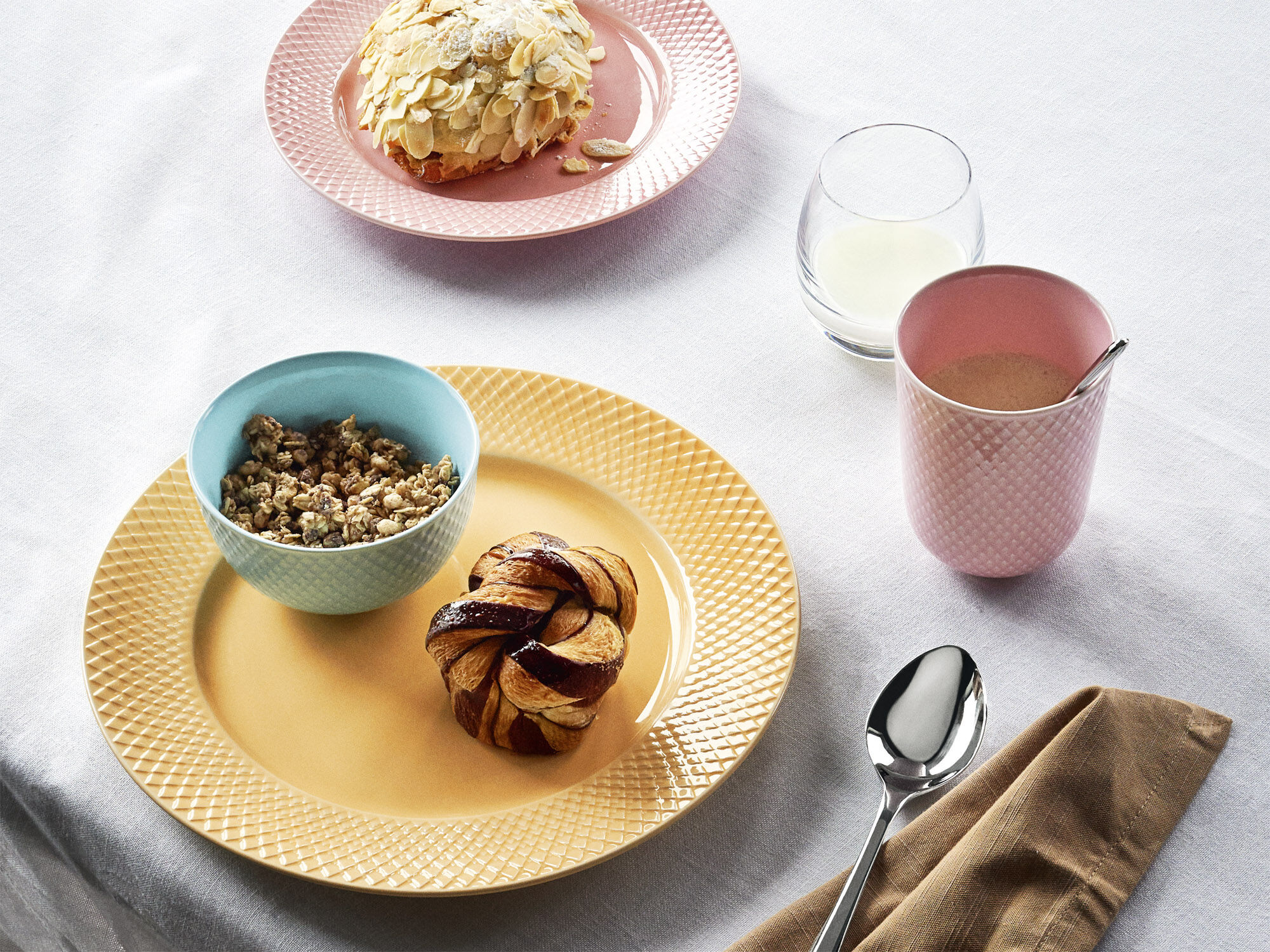 Rhombe Middagstallerken &Oslash;27 cm sand porcel&aelig;n