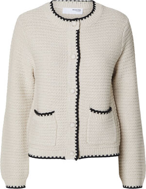 SLFJILLI LS WOOL KNIT CARDIGAN EX