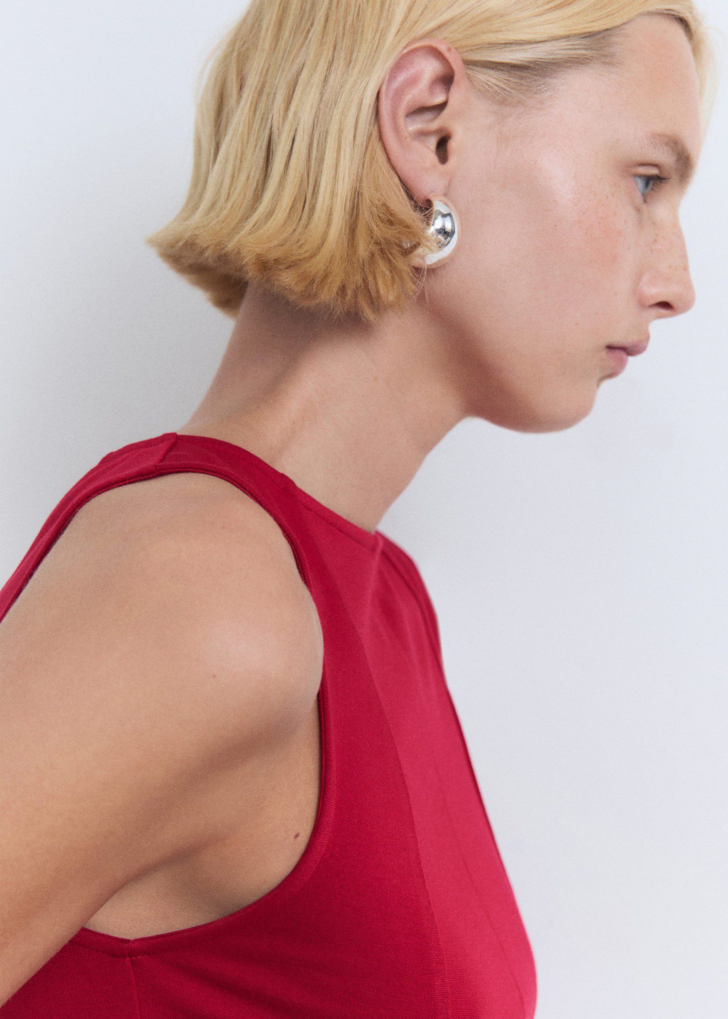 Peplum top with seam detail