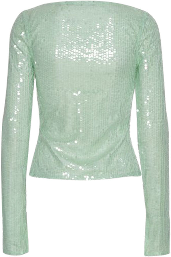 SEQUINS V-NECK TOP