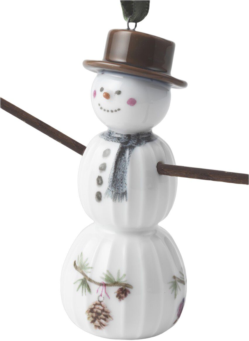 Hammersh&oslash;i Christmas Snemand h&aelig;ngende H9. 5 hvid m. deko