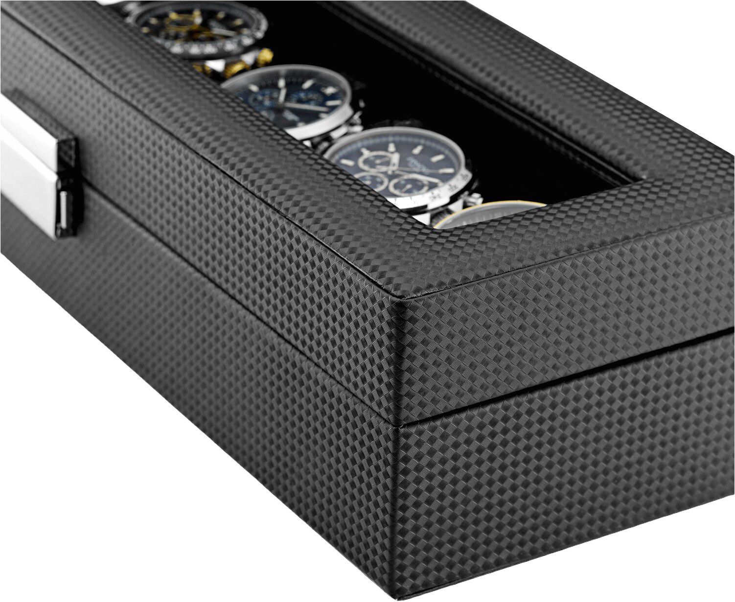 Ditur Watch Box 6 Watches Black Imitated carbon DIT0000231