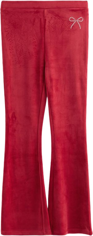 Comfy jersey trousers in soft velou