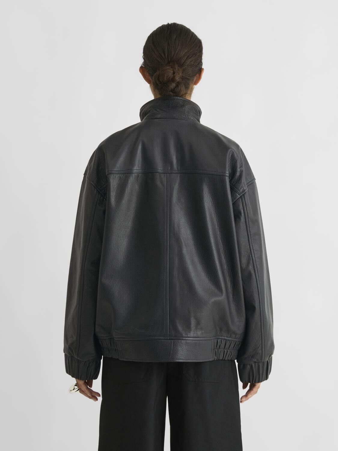 Rousimone L/S Oversized Leather Jacket/1