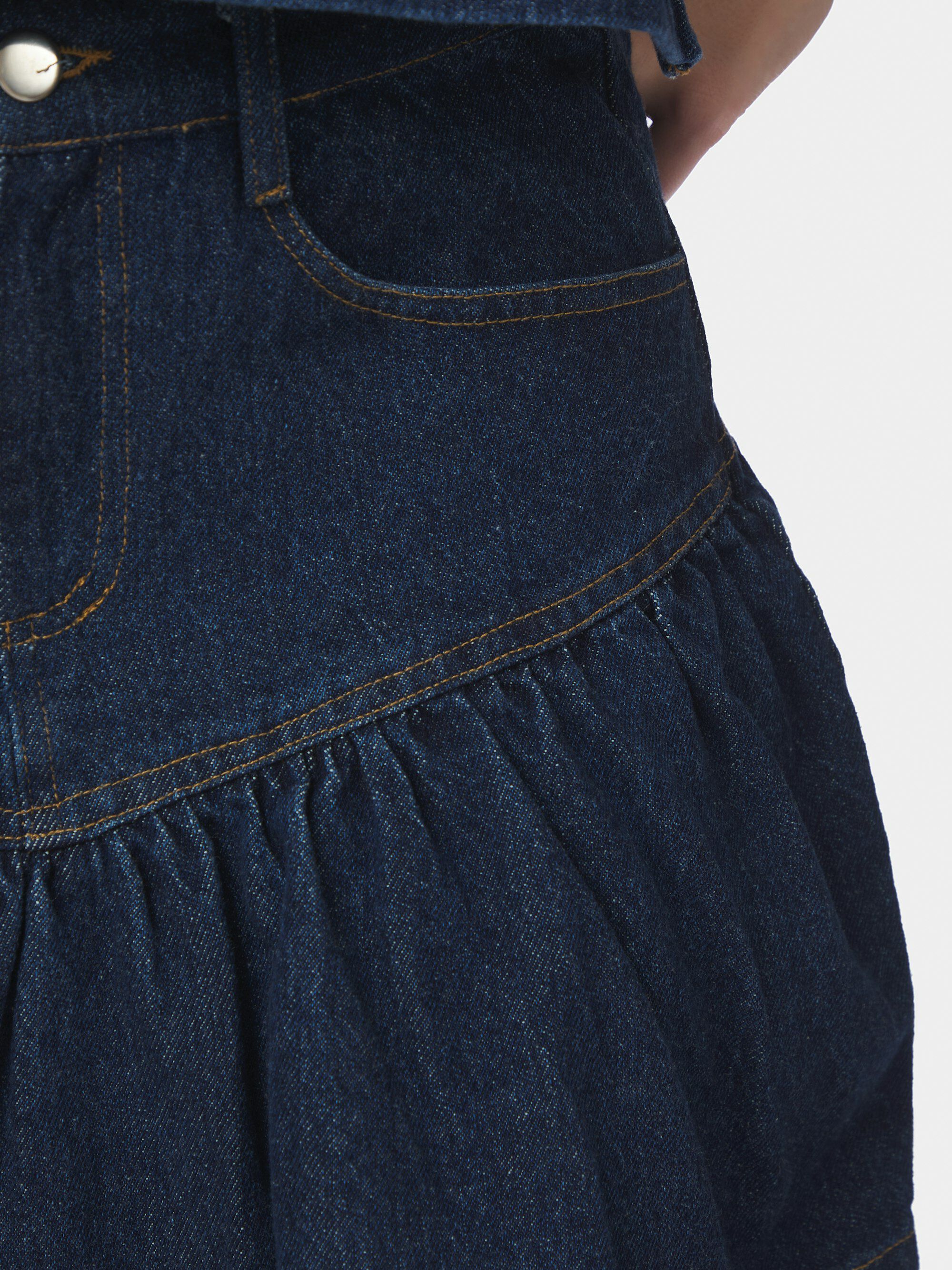 Tripa Denim Frill Skirt