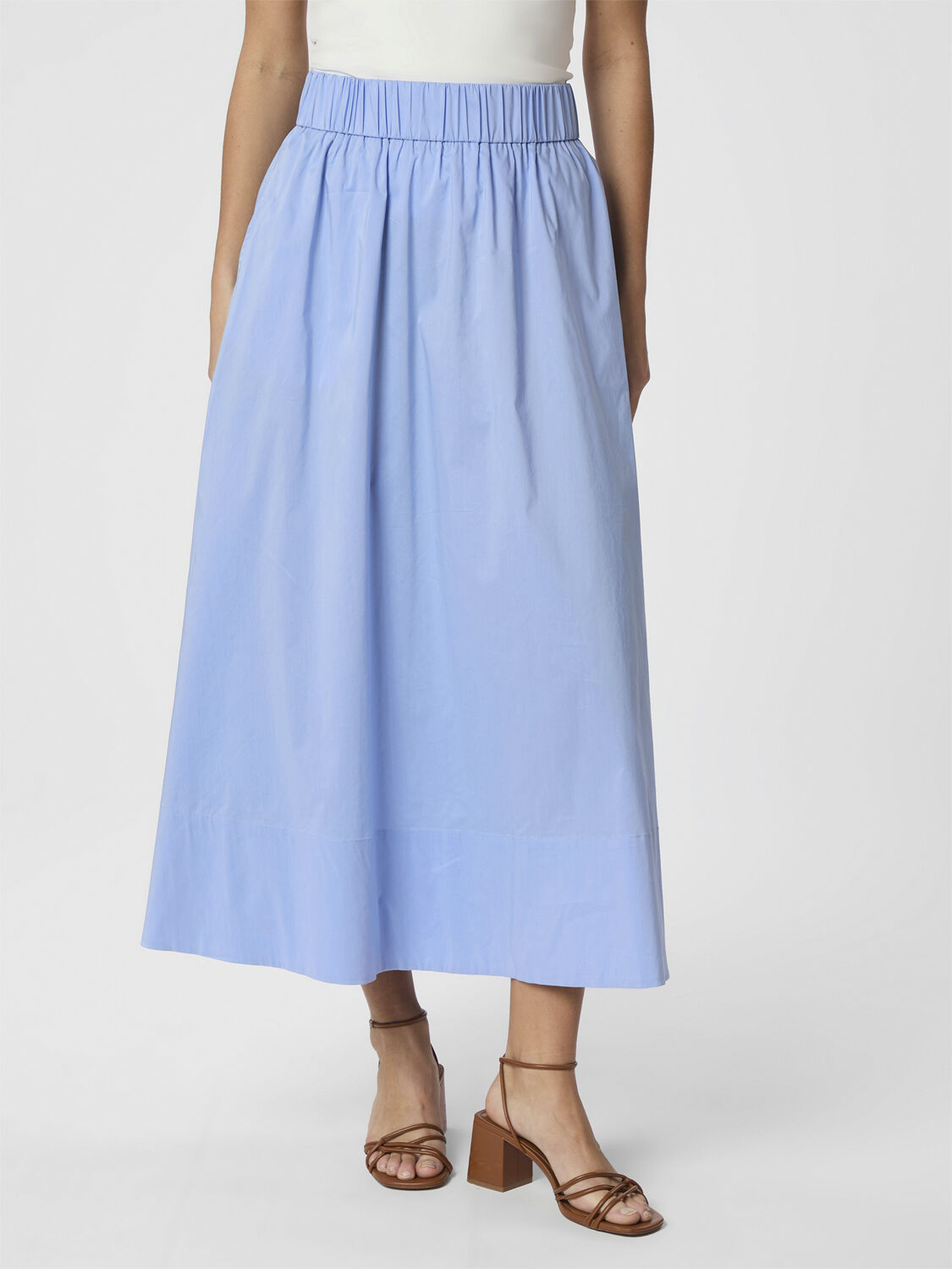 Yara Long Poplin Skirt