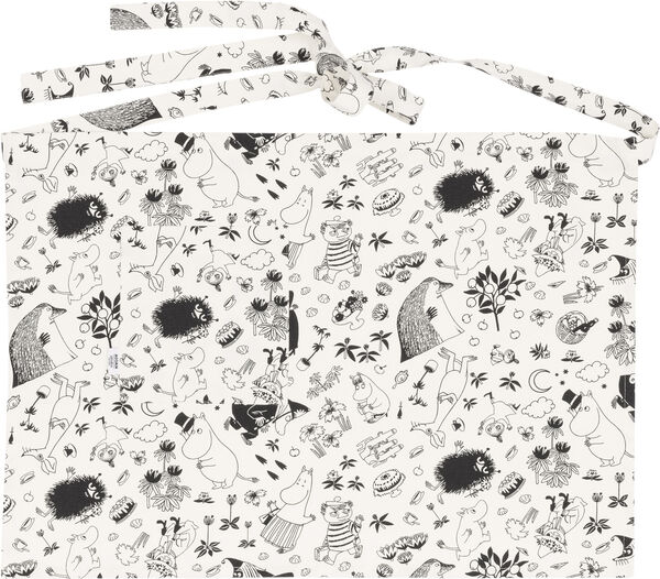 Moomin Arabia Forklæde 48x67 cm Sort/hvid