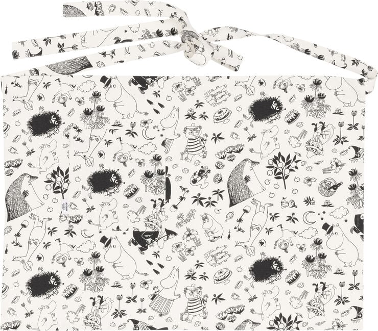 Moomin Arabia Forklæde 48x67 cm Sort/hvid