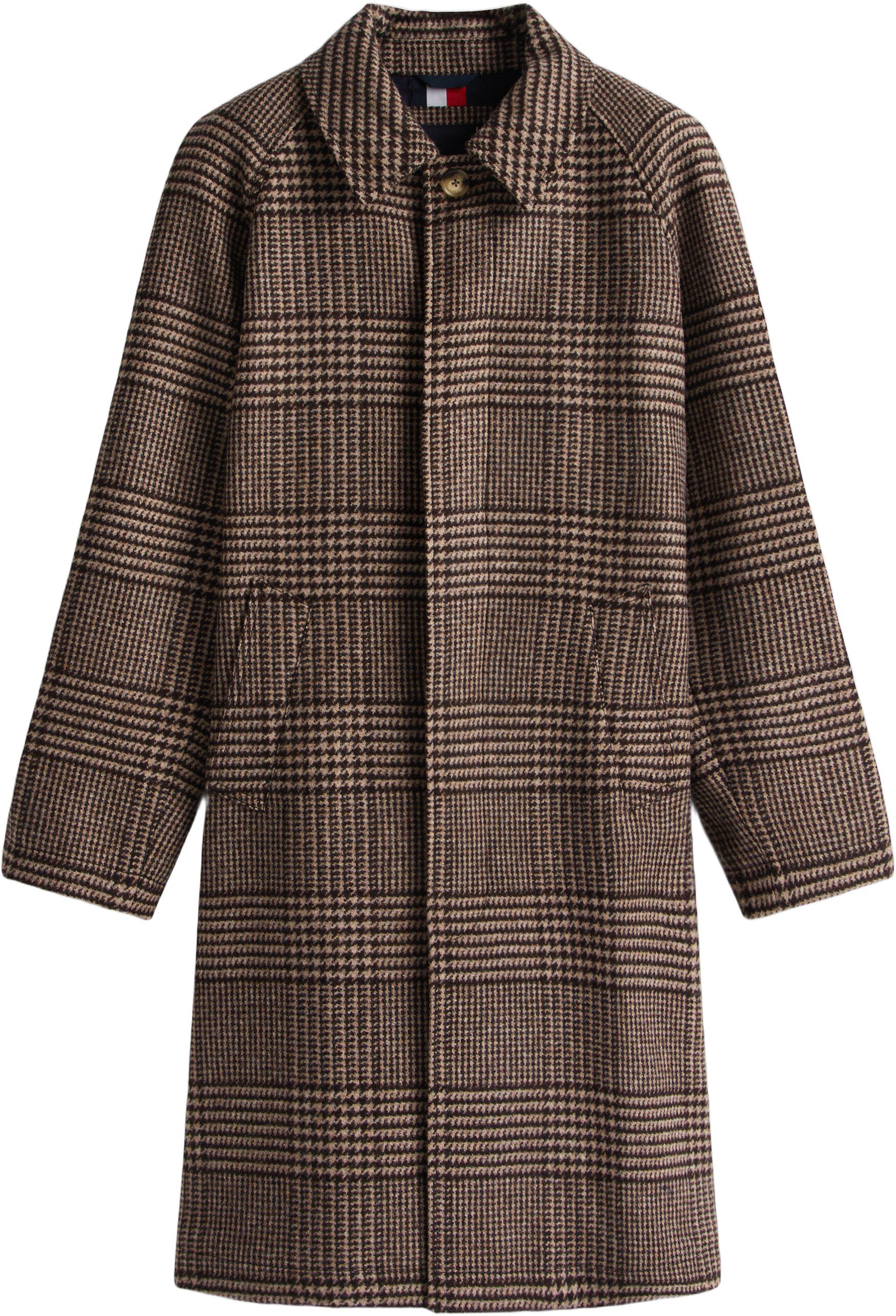WOOL CHECK COAT