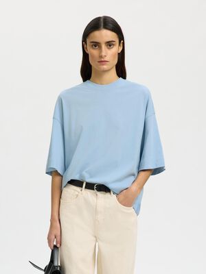 SLFCOLWOMAN 2/4 OVERSIZED TEE NOOS