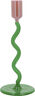 Lysestage Styles 8,5 x 19,6 cm Grøn/Rosa Glas