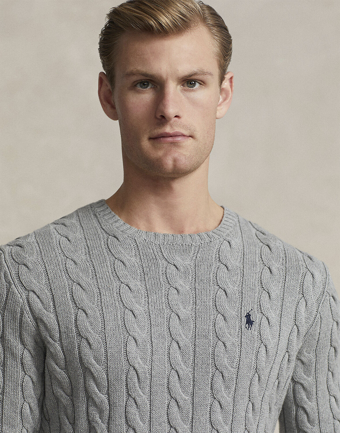 Cable-Knit Cotton Sweater