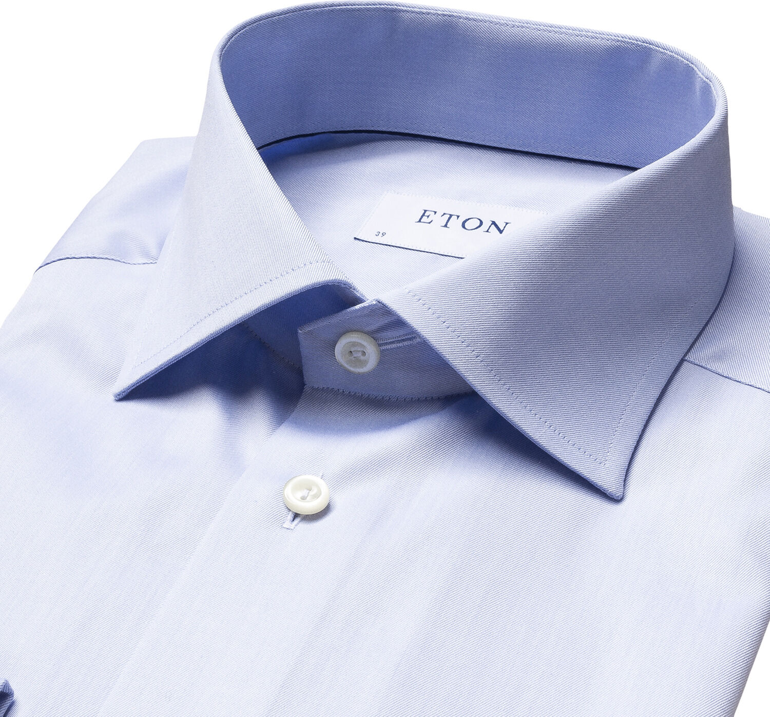 Slim Fit Light Blue Signature Twill Shirt - French cuff