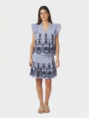 Jayla Stripe Embroidery Top