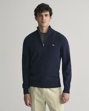 CASUAL COTTON HALF ZIP