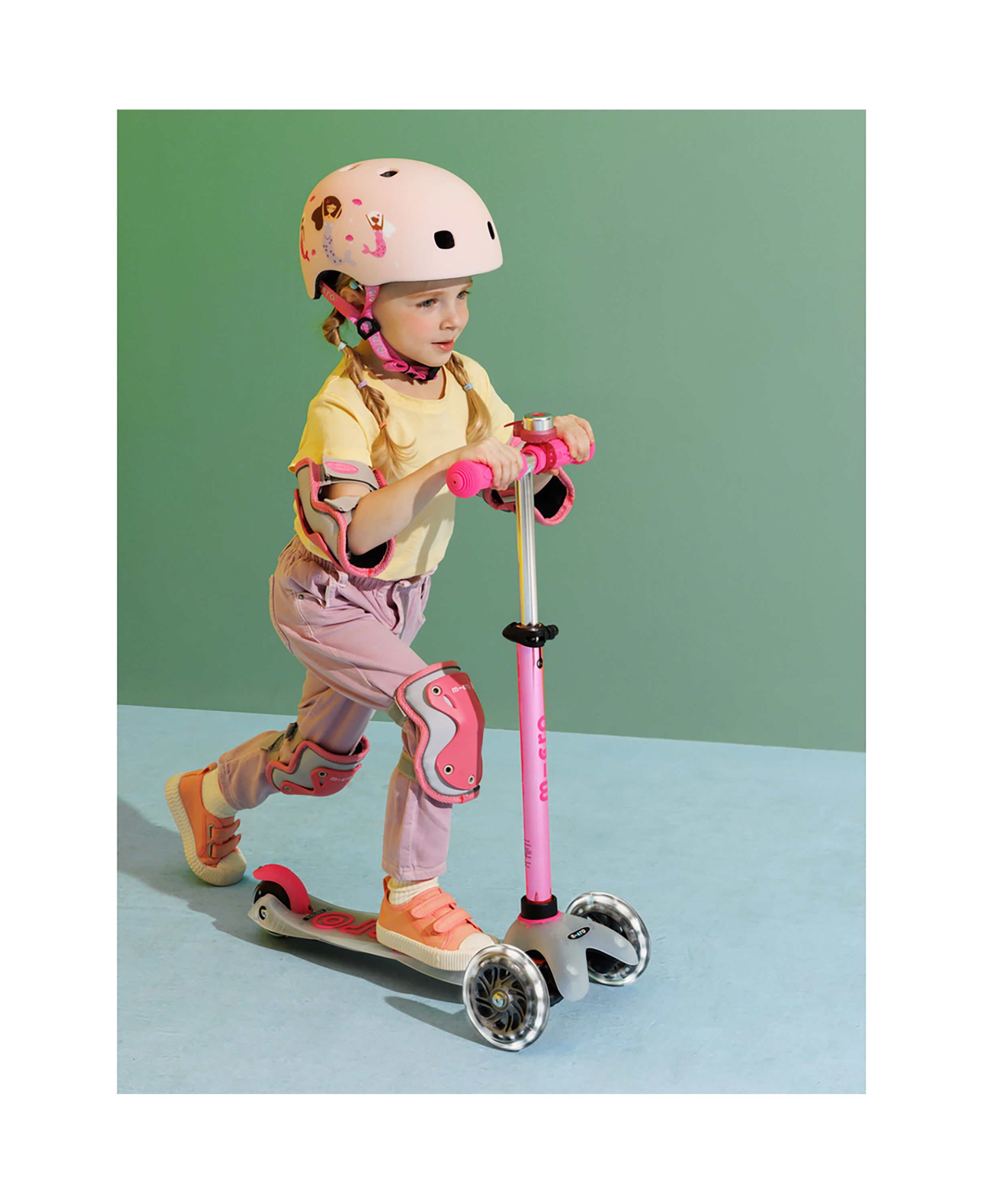 Micro - Kn&aelig;- og Albuebeskyttere - Reflective Pink S