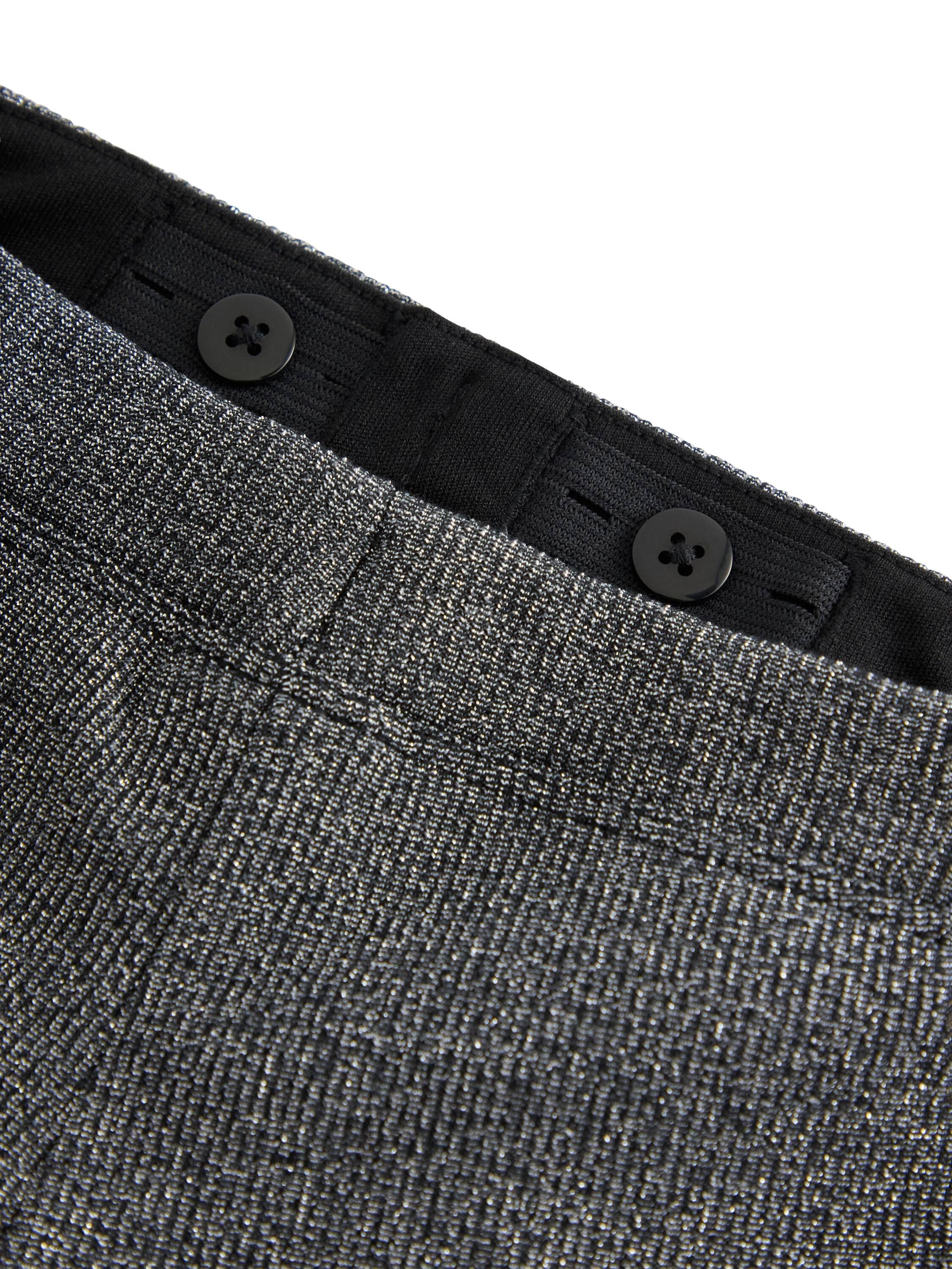 Trousers flare lurex rib