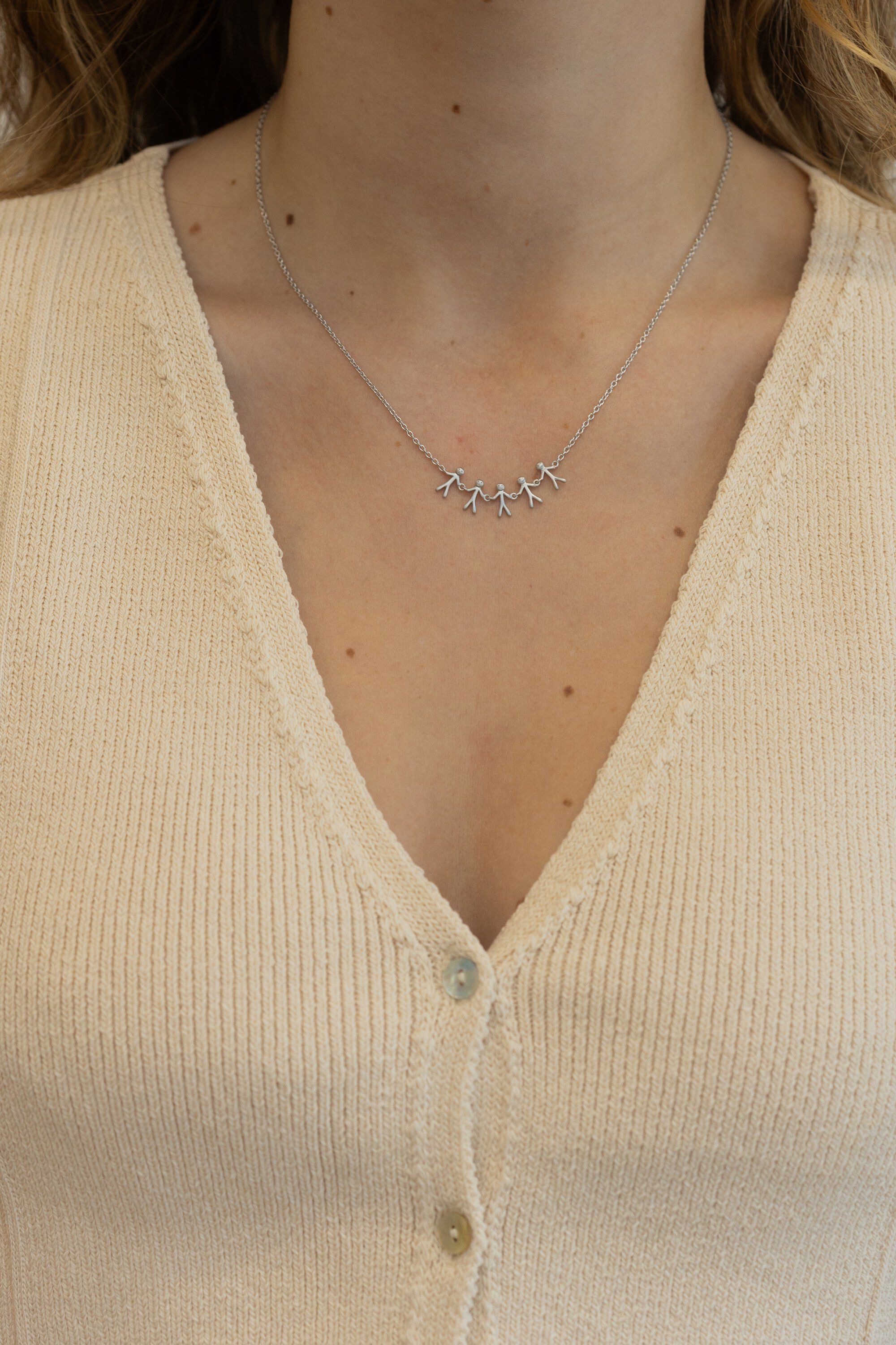 Together Family 5 necklace - silver