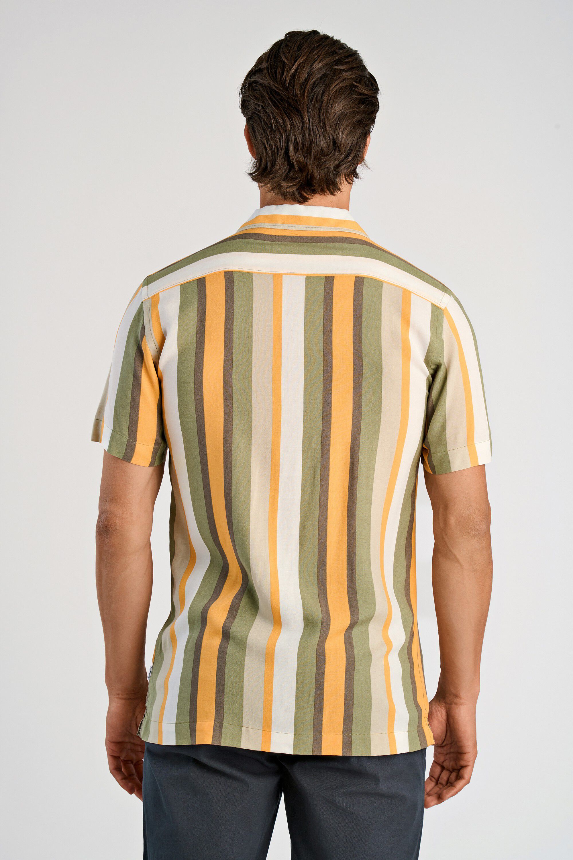 Bold stripe viscose shirt S/S