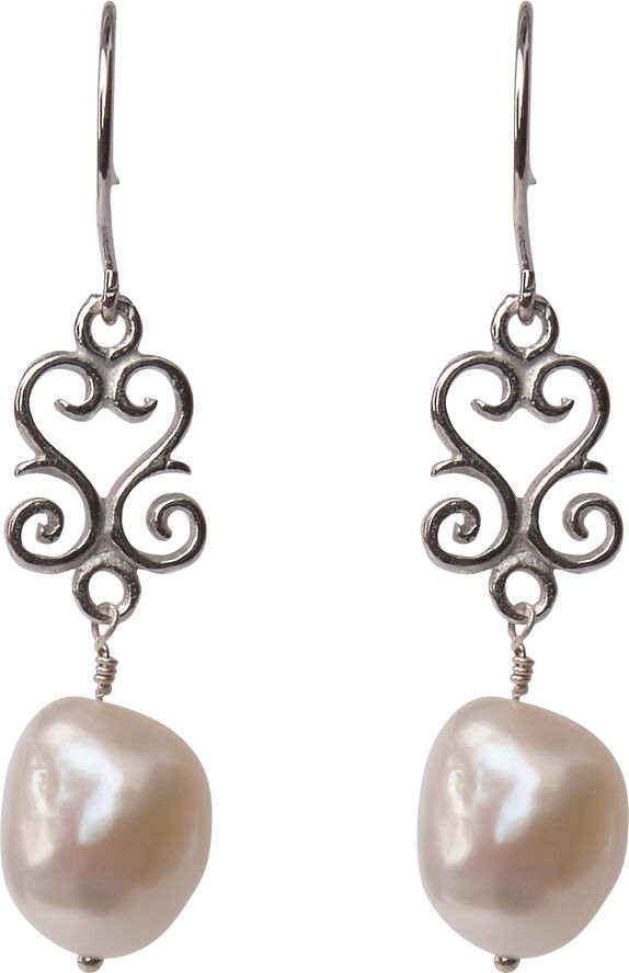 Mariela Pearl Earrings - Silver