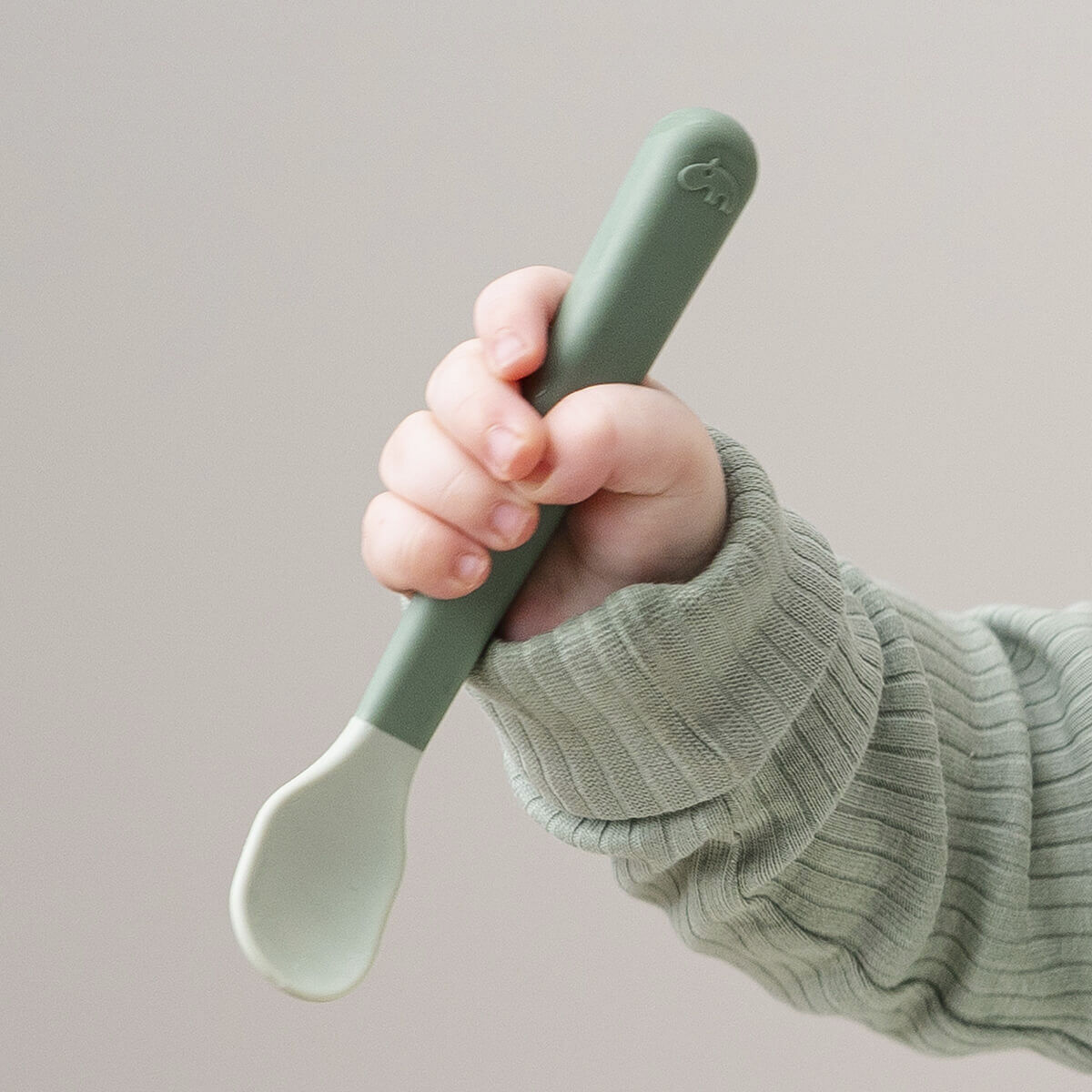 Foodie easy-grip babyske 3-pak Gr&oslash;n
