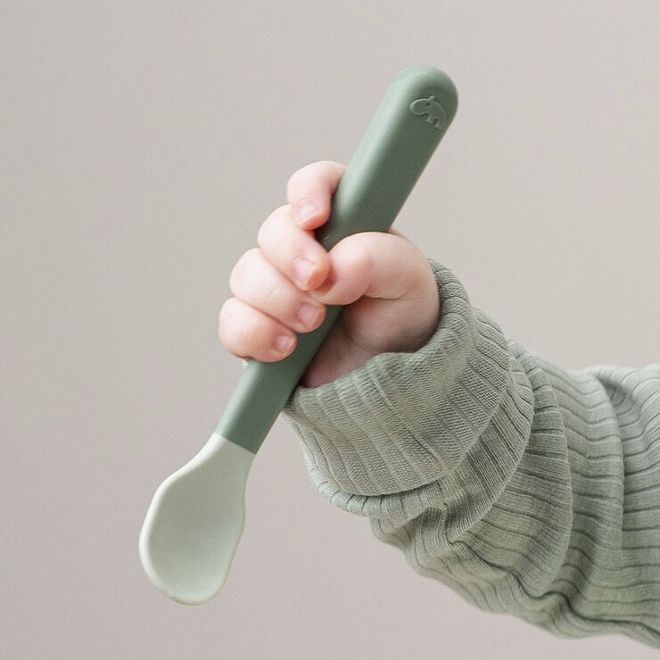 Foodie easy-grip babyske 3-pak Grøn