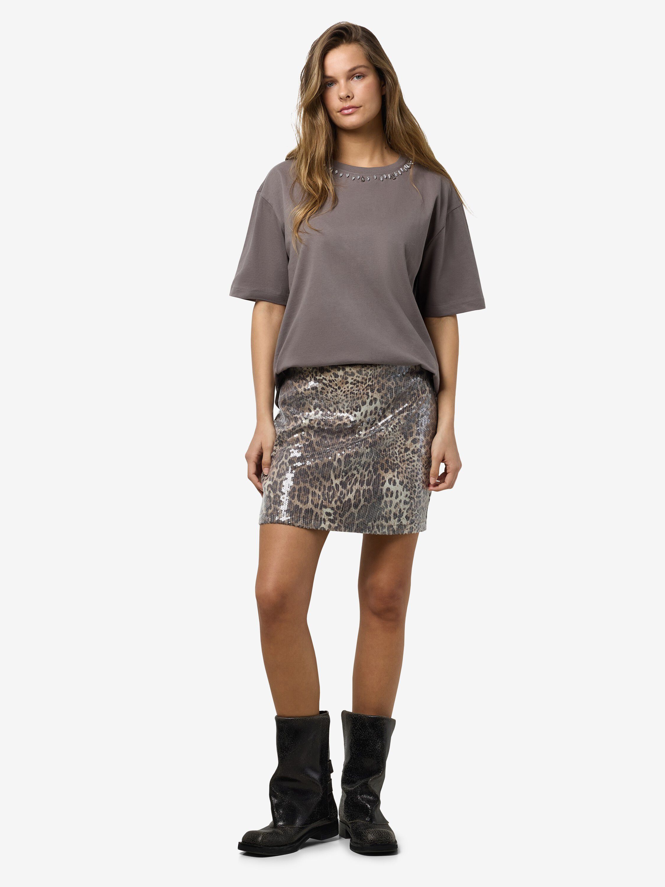 NMJESSY SHORT SEQUIN SKIRT JRS