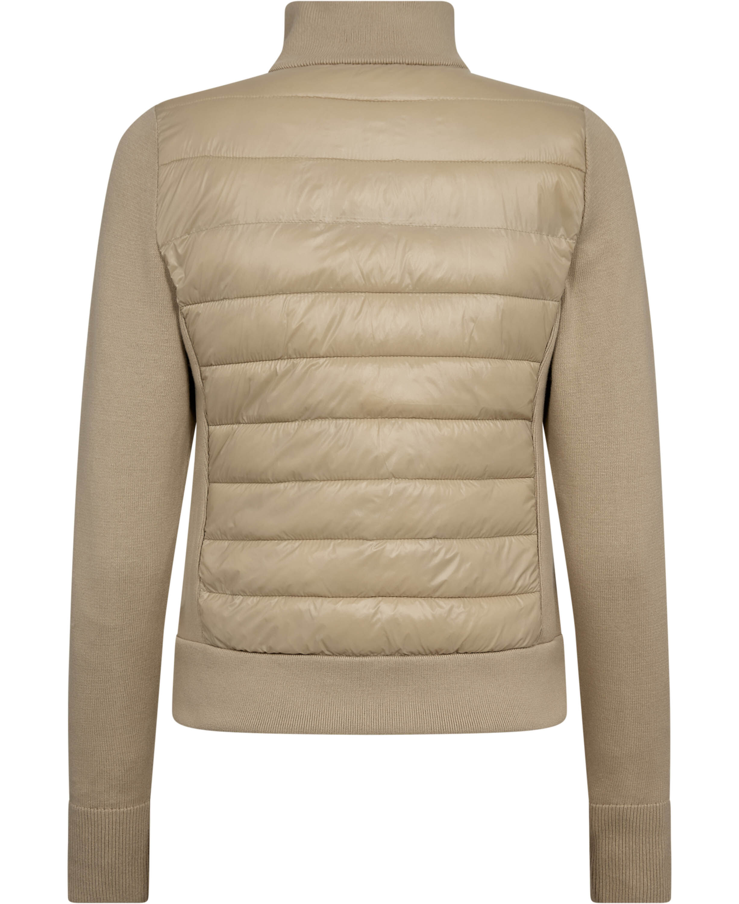 Lightweight Mixed Knit Padded Jacket