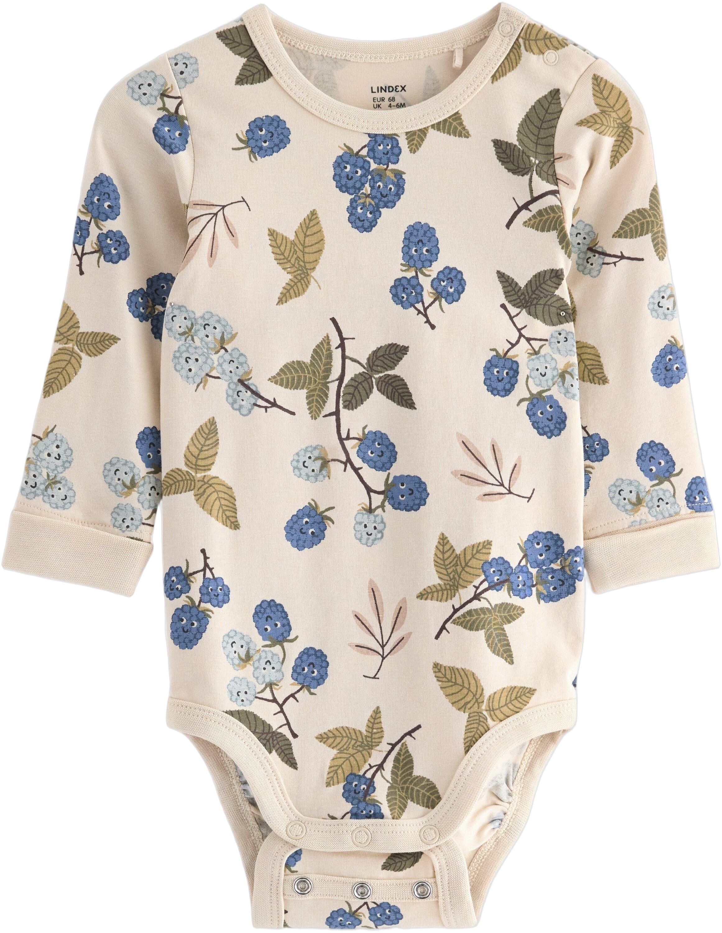 Long-sleeved bodysuit in soft and s