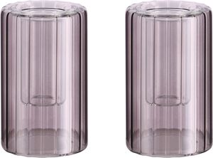 MM Lima candleholder, Charcoal, 2-pack