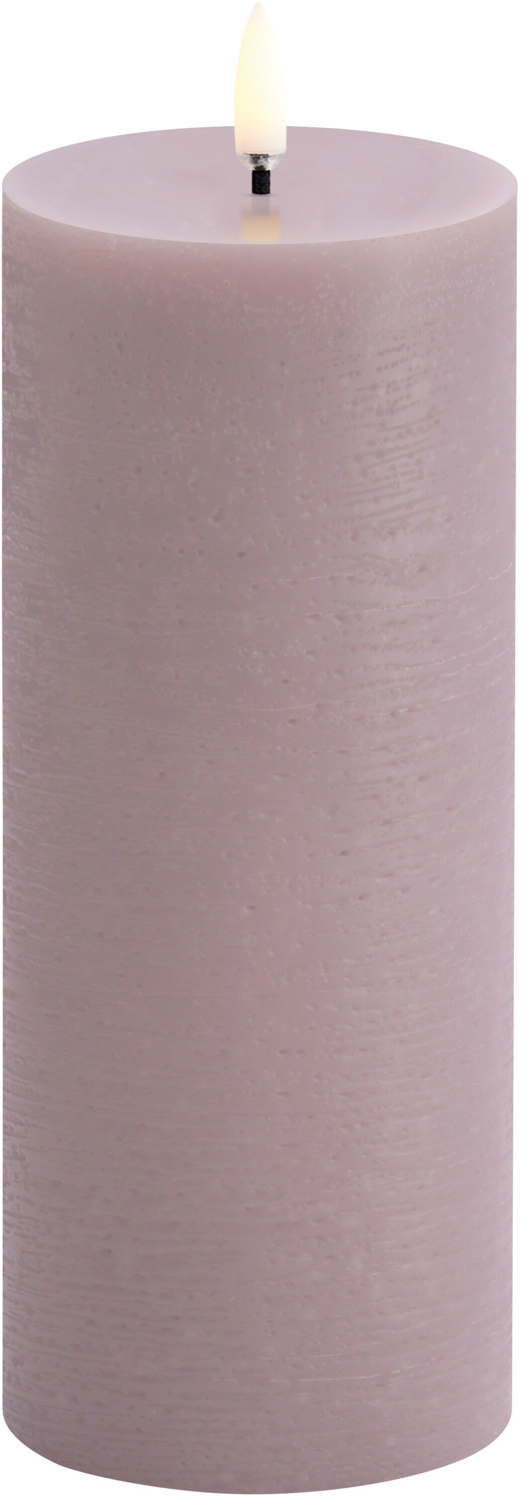 LED pillar candle, Light lavender, Rustic, 7,8 x 20,3 cm 4/2