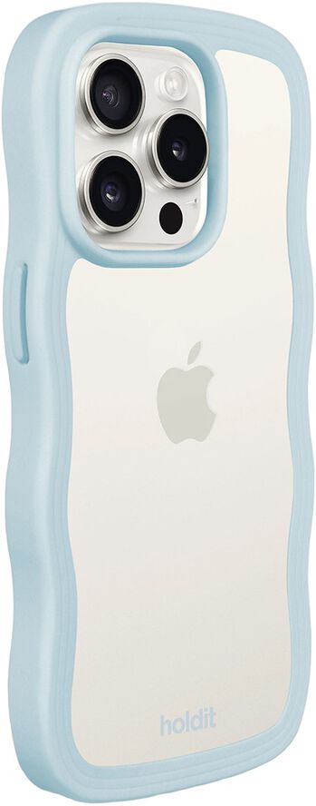 Wavy Case iPhone 15 Pro Max Mineral Blue/Transparent