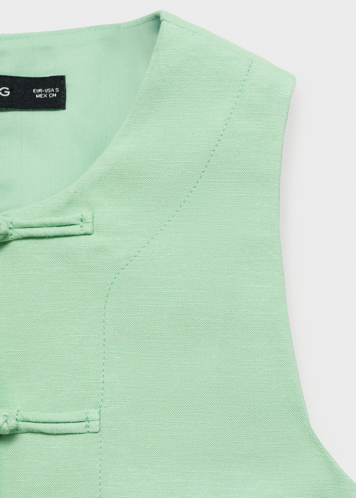 Linen blend suit vest