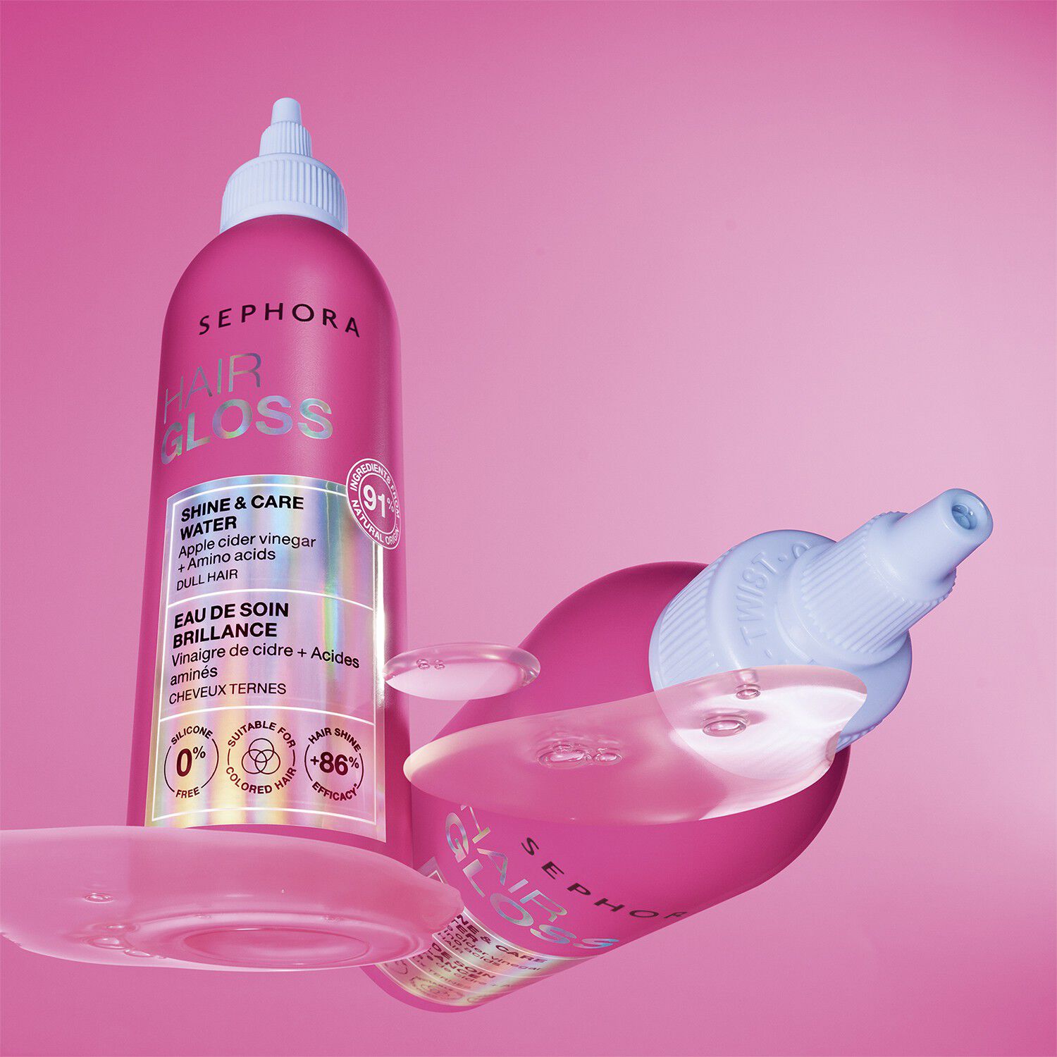 Shine & Care Water Hair Gloss - Vand med glans til h&aring;ret