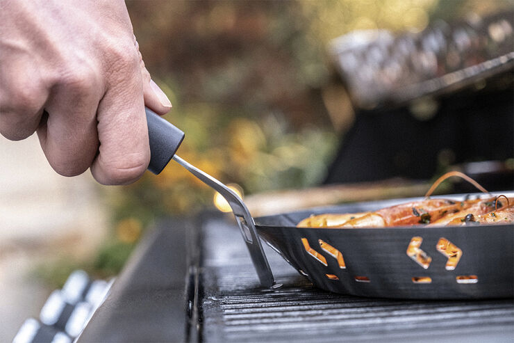 BBQ+ Grillkurv med håndtag Sølv Rund