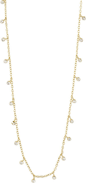 Halsk&aelig;de : Maja : Guldbelagt : Krys