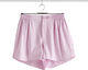 Outline Pyjama Shorts-S/M-Soft pink