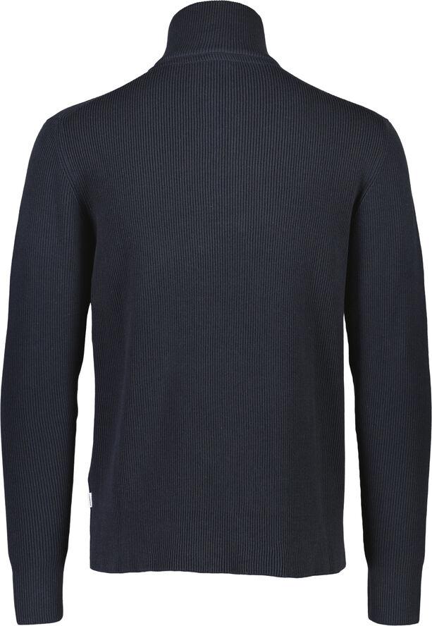 Half zip rib knit