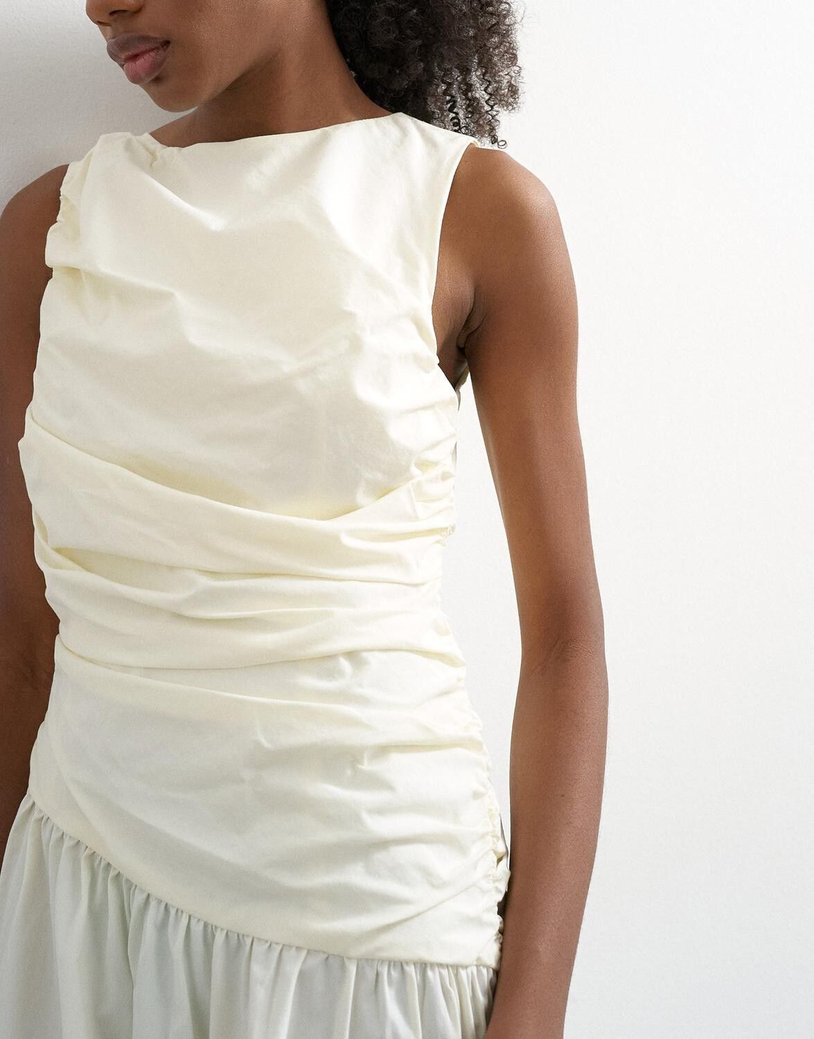 TSCAROS POPLIN RUCHED MAXI DRESS WV